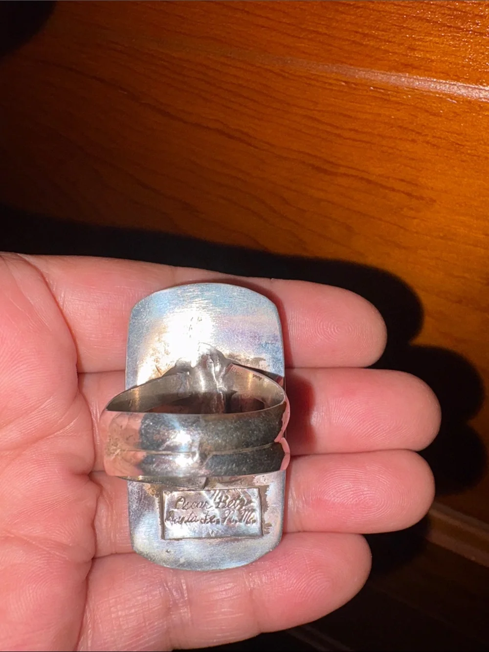 Turquoise and Brown Statement Stone Sterling Ring - Men Jewelry